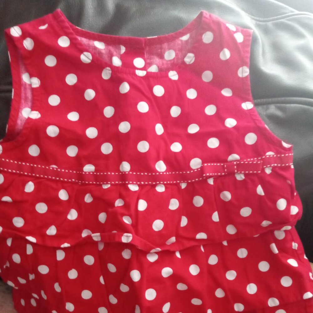 Red and white kids sundress.